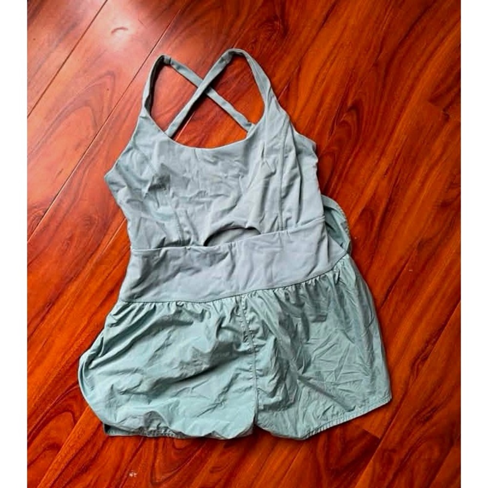 Free People Movement Runsie Blue Athletic Workout Romper Sleeveless XL